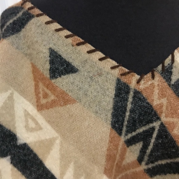 Vintage Ralph Lauren Wool Native American Tribal Poncho - Picture 7 of 16